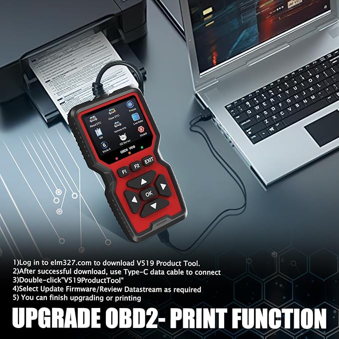 OBD2 Scanner Diagnostic Tool, Check Engine Code Reader OBD2 Scanner with Reset, Mode 6, Mode 8 & I/M Readiness, Auto Check Engine Light Car Diagnostic Scan Tool for All OBDII Car Since 1996