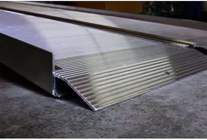 EZ-ACCESS TRAVERSE 2 Foot Durable Aluminum All Weather Singlefold Portable Folding Loading Ramp with Carrying Handles, Silver
