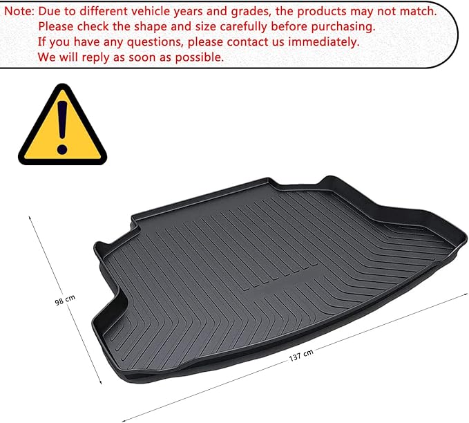 CRV Cargo Liners - All-Weather Waterproof Durable Custom-Fit 3D-Designed Protection Rear Trunk Tray Floor Mats Compatible with Honda CRV 2007-2016