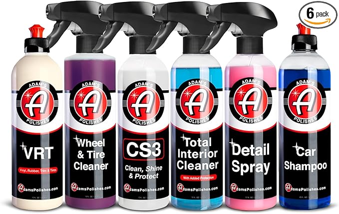 Adam's Essential Car Wash Kit (6-Item) - USA Made Auto Detailing Car Care Cleaning Kit for Car & Truck Lovers, Dads, Moms and DIYers - Our Products