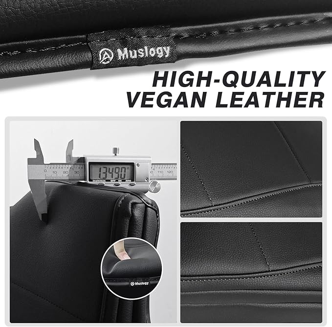 Muslogy Center Console Armrest Cover Compatible with Ford F-150 F150 2015-2024 2025 Comfort Armrest Pad Arm Rest Cushion Vegan Leather Protector 1-Inch Extra Thick(Jump Seat ONLY)