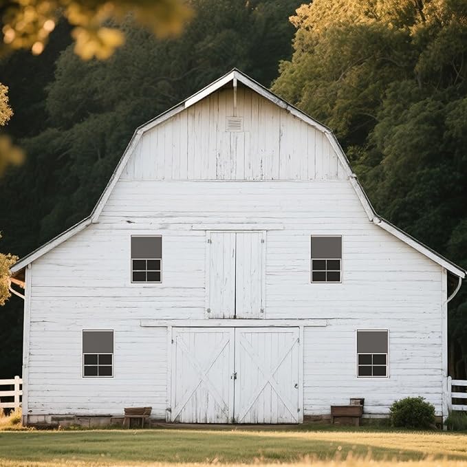 2 Pack 24" x 36"Shed Window, with Tempered Glass and Fiberglass Screen for Shed, Chicken Coop, Playhouse, Household, Garage