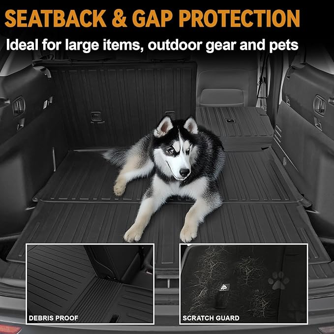 Floor Mats Set for 2023 2024 2025 Mazda CX-50 Gas, Full Coverage All Weather Floor Mats Cargo Mat with Backrest Protectors & Door Sill Guards for CX50 Accessories(Not fit Hybrid)