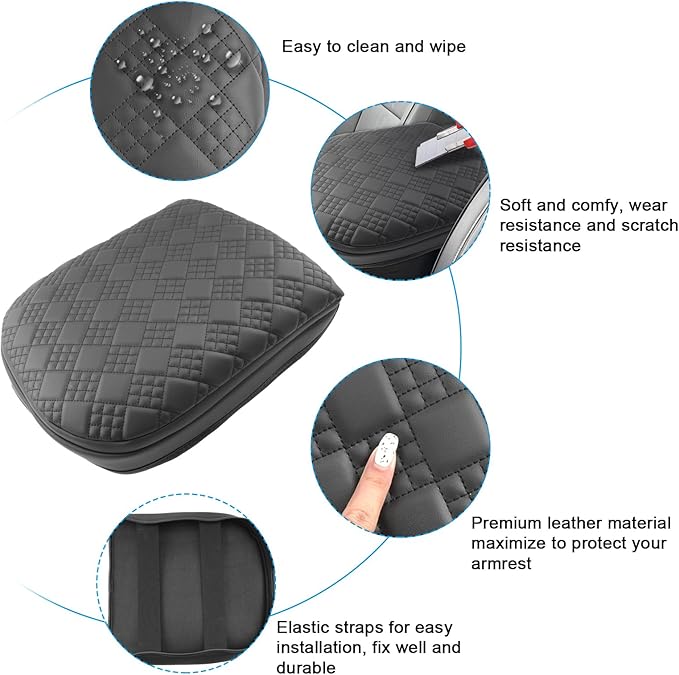 SXCY for 2025 Chevy Tahoe Suburban Armrest Cover Pad for 2025 Chevrolet Tahoe Accessories 2025 Tahoe Suburban Center Console Cover 2025 Tahoe Middle Console Cover Add Soft Cotton Cushion (Added-Pad)