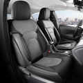 FREESOO Car Seat Covers Full Set,Waterproof Automotive Seat Covers, Leather Cars Interior Covers, Seats Protection Universal fit Babies & Adult (Black Grey)