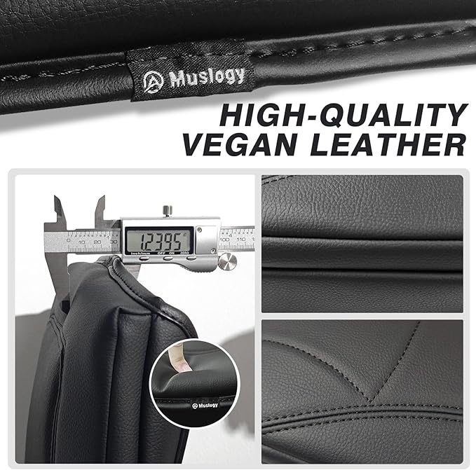 Muslogy Center Console Armrest Cover Compatible with Toyota RAV4 2019-2025 Comfort Armrest Pad Arm Rest Cushion Vegan Leather Protector 1-Inch Extra Thick