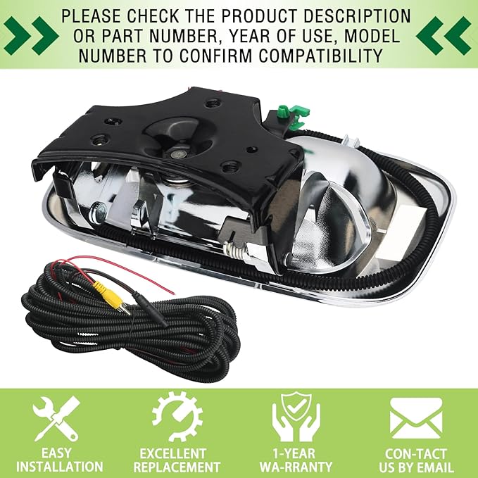 Backup Camera Tailgate Handle Rear View Camera Liftgate Latch Handle Chrome Compatible with 1999-2007 Chevrolet Chevy Silverado,GMC Sierra 1500 2500 3500 HD