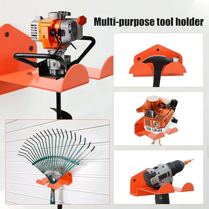 Weedeater Hanger Wall Mounted Grass Trimmer Rack Heavy Duty Garden Tool Hanger Steel Weed Whackers Holder Hedge for Grass Garden Tools