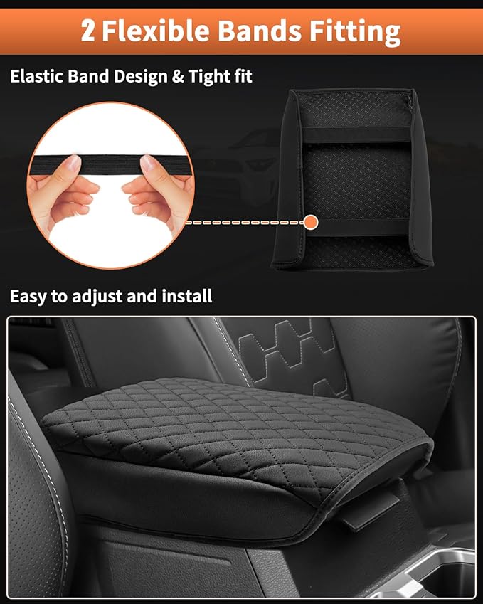 Shademax Custom for 2026 2025 Toyota 4Runner Center Console Cover Armrest Cover for 4Runner Accessories 2025 Arm Rest Cushion Pad Leather Middle Console Cover Armrest Seat Box Protector Anti-Scratch