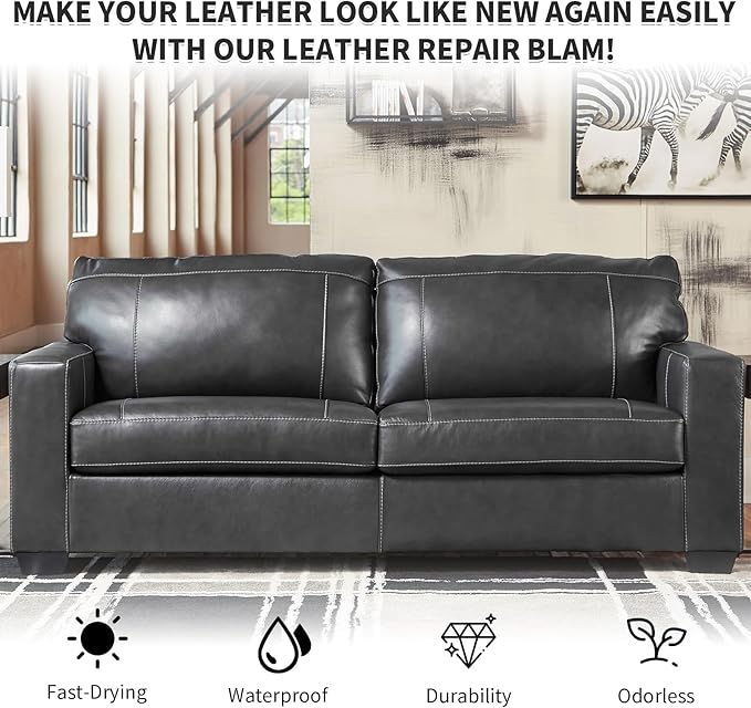 Dark Gray Leather Recoloring Balm with 100ml Mink Oil,Leather Couch Scratch Remover,Leather Repair kit for Vinyl Furniture and Car Interior,Leather Dye Paint,Mink Oil for Leather