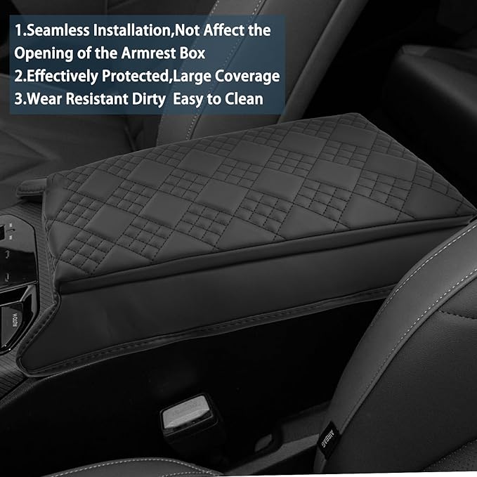 Ruiya 2025 BMW X3 Center Console Cover,for BMW 2025 X3 G45 (30 xDrive/M50 xDrive) Accessories Soft Comfy Plus Cotton Thicken Armrest Lid Cover Compatible with 2025 BMW X3 Interior Accessories