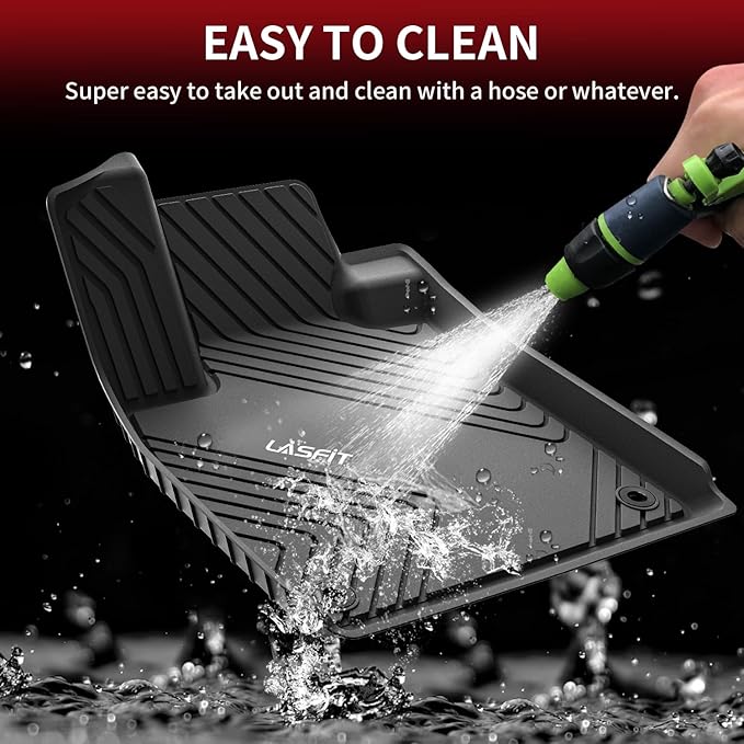 LASFIT Floor Mats for Honda Accord Sedan 2023 2024 2025 2026 (Include Gasoline & Hybrid), All Weather TPE Car Floor Liners,1st & 2nd Row, Black