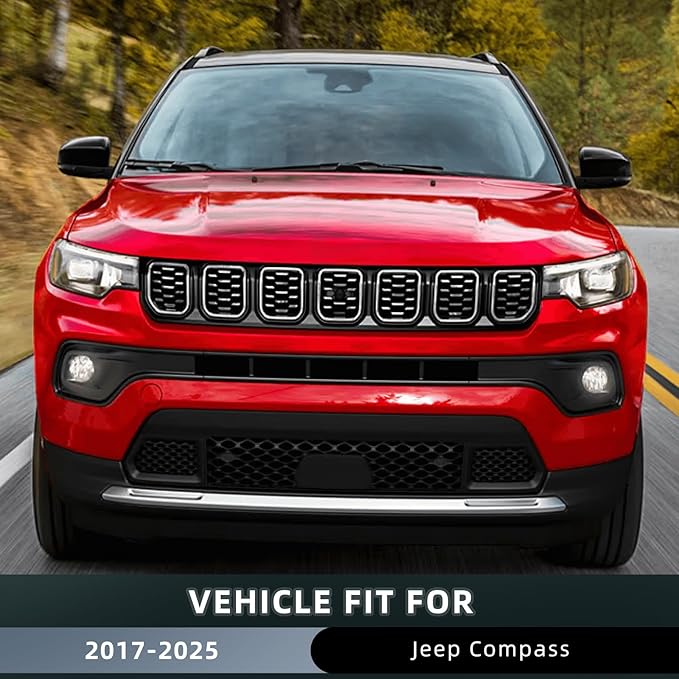 in Channel Window Visors for Jeep Compass 2017 2018 2019 2020 2021 2022 2023 2024, Rain Guards Exterior Car Accessories, Smoke Side Wind Deflectors Vent Shades Shield, 4PCS
