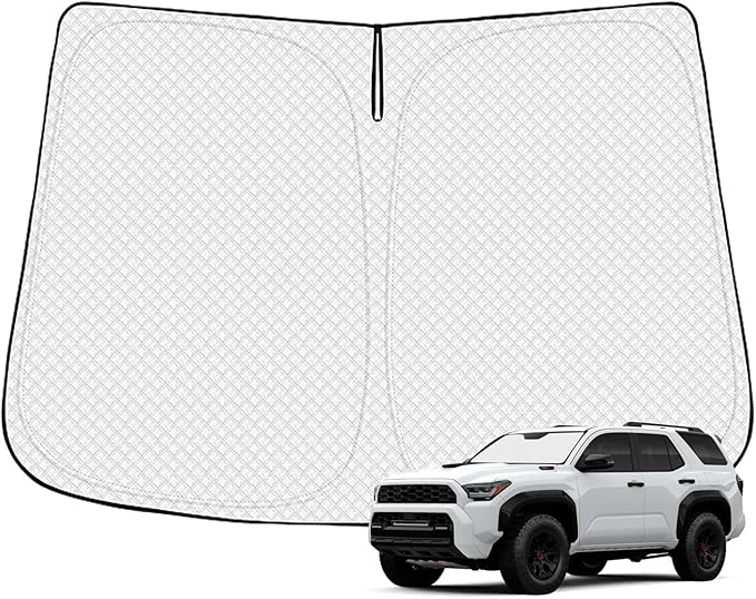 Windshield Sun Shade for 2025-2026 Toyota 4Runner Accessories Thicken 6-Layer Front Window Sunshade Cover Sun Visor Protector Foldable Block UV Rays Keep Vehicle Cool