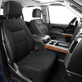 LUCKYMAN CLUB Custom Fit Seat Covers for 2007-2013 Chevy Silverado Sierra 1500 Crew Cab, 2007-2014 Silverado Sierra 2500 3500 Crew Cab (Black)