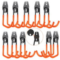 3-H Heavy Duty Garage Hooks [10 Pack] - 3-Round Welding Tech Holds 22lbs More - Thickened Steel Wall Mount for Ladders, Tools & Storage - Rustproof Utility Hardware