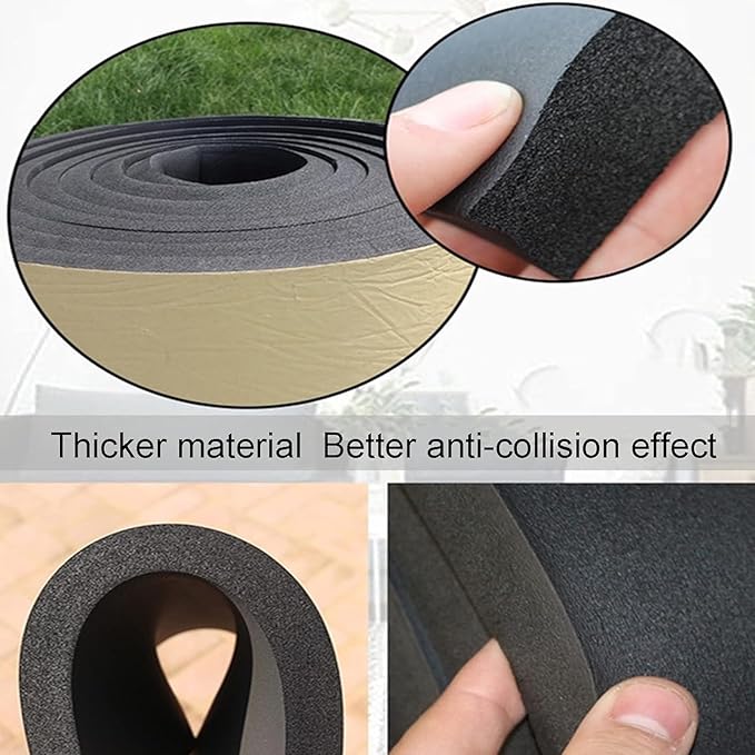 Garage Column Protector Wall Corner Guard - Anti-Collision Waterproof Foam for Parking Garages & Warehouses - Parking Assist Safety, Yellow, 2cm x 1m