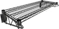 14" x 36" Black Epoxy Wire Wall Mount Shelf