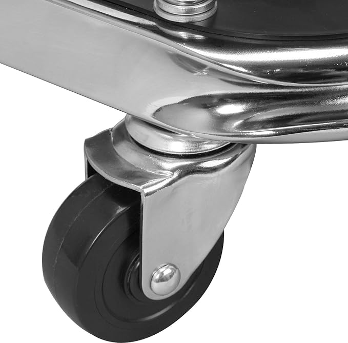 Torin AR7451B Heavy Duty Rolling Creeper Garage/Shop Seat: Padded Mechanic Stool with Tool Tray Storage and Cup Holder, Black