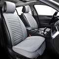 Universal Leather Car Seat Covers Full Set, Car Seat Cushion Covers Protector for Cars SUV Pick-up Truck Van Interior Accessories(Gray)