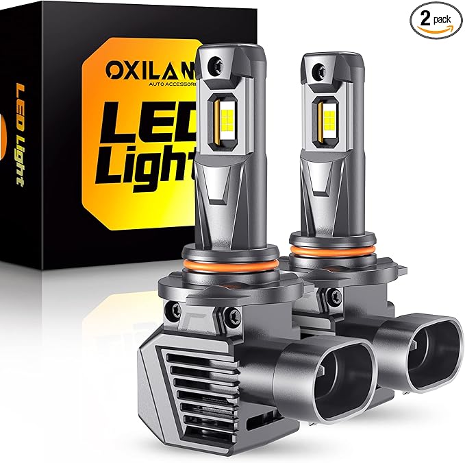 OXILAM 9005/HB3 Bulbs - 900% Brighter 50,000LM Daylight Vision, 3 Min Quick Install, 70000H Lifespan, No Flicker, 99% Compatibility