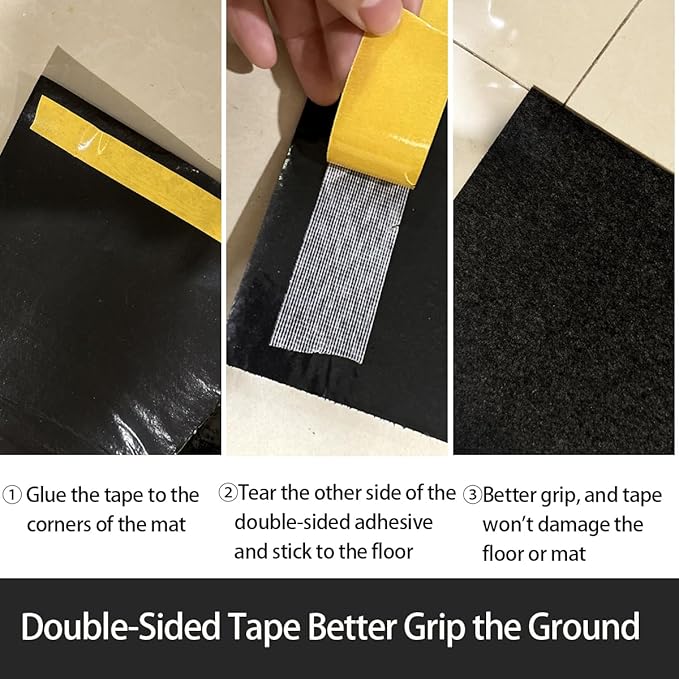 JOMMIE CHEN Large Rubber Floor Mat for Car Washable Garage Mats for Floor Absorb Liquids Oil Drip Pan for Under Car Protects Floor from Spills, Drips, Splashes and Stains Garage Mats (6.6x8.5 Feet)