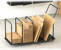 Carton Stand, Carton Storage Rack, Metal Cardboard Box Organizer with Wheels, Heavy Duty Carton Organizer Rack, Cardboard Carton Cart Stand for Home Warehouse (500LBS)