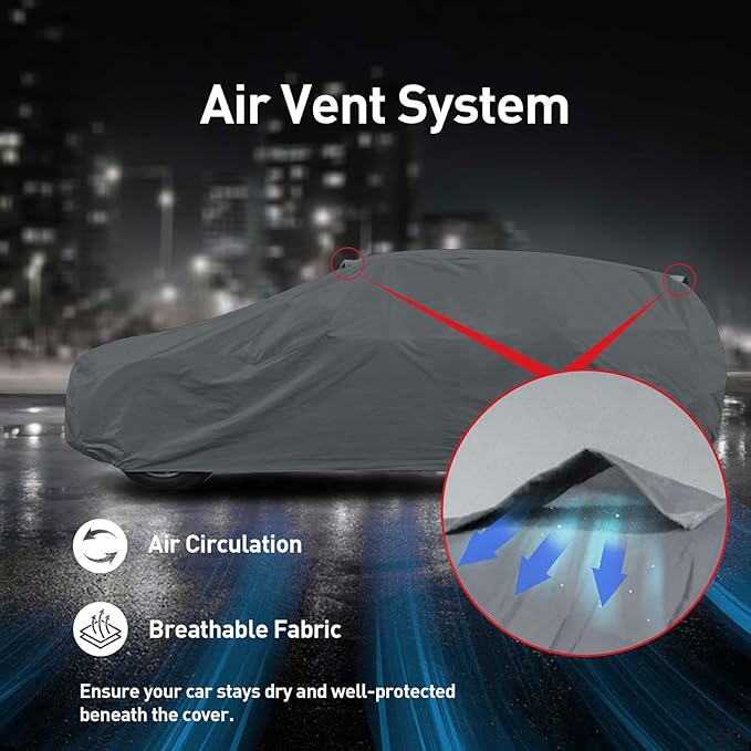 USCarCover Supreme All Weather Protection, Breathable Car Cover for Jeep CJ5 1955-1983 SUV 2-Door Upgraded Fabric Pollution, Dust, Sun, Snow, Rain