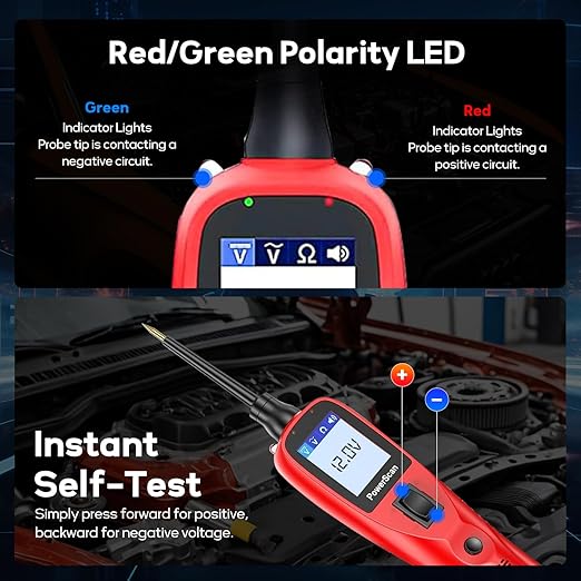 Autel PowerScan PS100 Power Circuit Probe Tester - 2025 12V 24V Car Circuit System Diagnostic Tool, Open Breaker Short Finder, Read AC/DC Resistance, Activate Component, w/ 20ft Cable, for 99% Cars