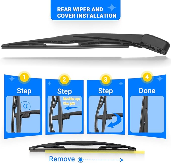 Windshield Wiper Blades Replacement for Subaru Ascent 2019 2020 2021 2022 2023 Original Factory Quality Front Rear Wipers Blade Set for My Car - 26" 20" 14" (Pack of 3)