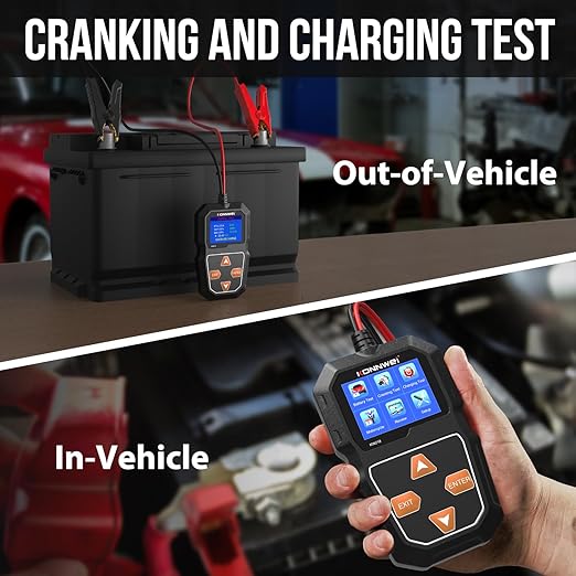 KONNWEI KW218 6V 12V Car Battery Tester 100-2000 CCA Automotive Battery Load Tester Alternator Tester Digital Auto Battery Analyzer Charging Cranking System Tester for Car Truck Marine Motorcycle Boat