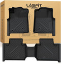 LASFIT Floor Mats for Toyota Tacoma 2005-2011 Access Cab All Weather Custom Fit Floor Liner for Tacoma Second Row Optional with Center Storage Box,TPE Mats Front&Rear 2 Row, Black(Fit Auto Trans)