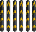27" Rubber Garage Wall Protector Corner Guard for Parking Lot Warehouse Edge, 6 Packs