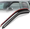 Auto Dynasty Set of 2 Carbon Fiber Pattern Window Visors Compatible with 1997 1998 1999 2000 2001 2002 2003 2004 Ford F150 F250 Heritage, Tape-On Rain Guards Shield Vent Shade Deflector Glossy Black