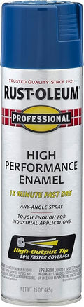 Rust-Oleum 7527838 Professional High Performance Enamel Spray Paint, 15 Oz, Gloss Royal Blue