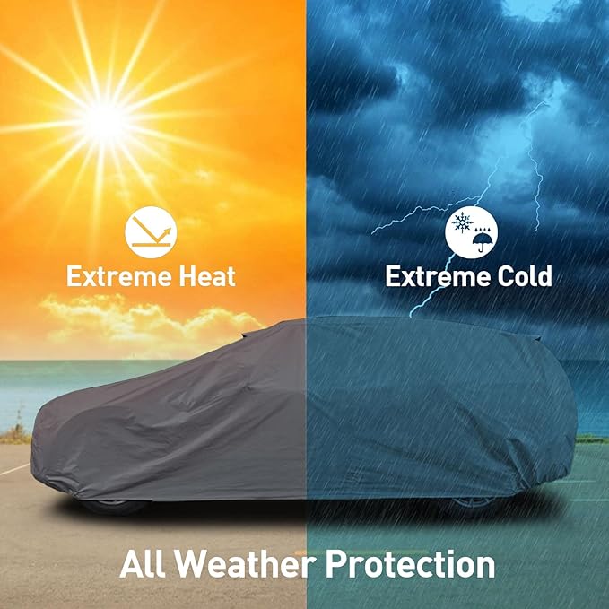 USCarCover Supreme All Weather Protection, Breathable Car Cover for Jeep Cherokee 1988-2001 SUV 4-Door Upgraded Fabric Pollution, Dust, Sun, Snow, Rain