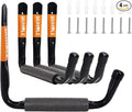 HUHOLE Ladder Hooks for Garage Wall, Wall Mount Ladder Brackets with 9.8" Jumbo Arm, Utility Hooks for Bike, Folding Chair, Bulk Items