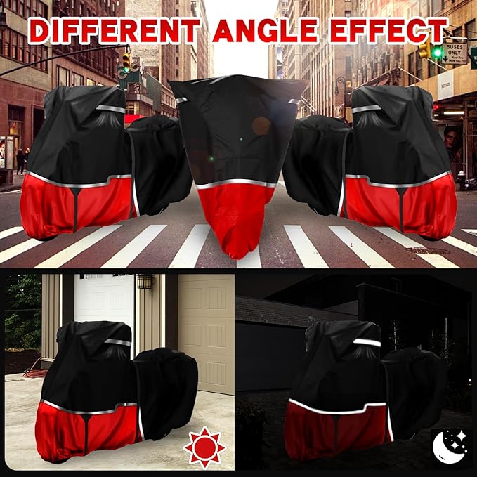 420D Waterproof Motorcycle Cover Replace for Harley Davidson Touring Models, Road Glide Special, Electra Glide Standard Motorcycle Cover for Snow Rain Dust Protection