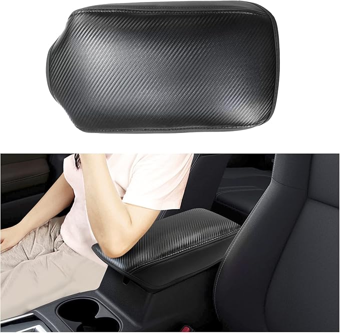 SXCY Fit for 2023 2024 Mitsubishi Outlander Armrest Cover FIT for 2022 2023 Outlander Center Console Cover for 2023 2024 Outlander Middle Console Cover for 2024 Outlander (Black Microfiber Leather)