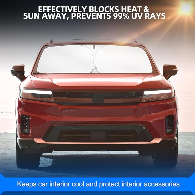 Windshield Sun Shade for Honda Prologue EV 2024-2025 2026 Foldable Sunshade Custom Fit Front Window Car Interior Accessories Protector Blocks UV Rays