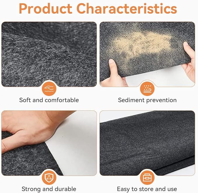 Oil Spill Mat - Garage Floor Mat, Absorbent Oil Pad, Premium Maintenance Mat, Waterproof, Contain Liquid, Protect Garage Surface from Spill & Stain, Reusable, Washable, Durable, Black 59×36inches