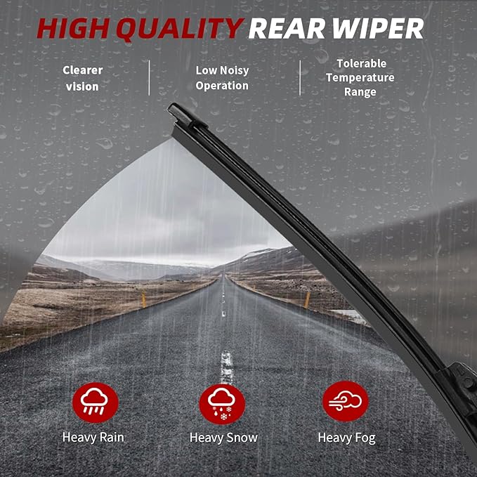 OTUAYAUTO Premium Windshield Wiper Blades - Replacement for BMW X2 2018-2022 - Precision Fit, All-Weather Performance, Front and Rear Wiper Blades, Pinch Tab - 24"+20"+13" (Pack of 3)