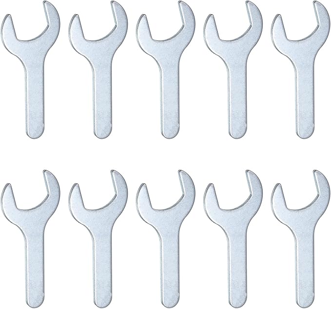 HARFINGTON 10pcs Small Wrench Open End Wrench 26x100x2.8mm Metric U-Shaped Single Open Ended Spanner Super Thin Small Flat Head Galvanizing Wrench for Automotive Repair Furniture Assembly