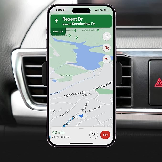 Kenu Airframe Ultra with Insta-Grip tech | Universal Smartphone Car Vent Mount Holder for All iPhone, Android, Pixel, Samsung, LG, Huawei, Xiaomi, Oppo, OnePlus, Black, Large to XL Phones