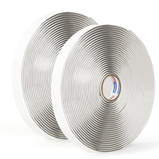 ADHES Premium Butyl Sealant Tape 1/2" x 30 'x 1/8", 2 Rolls Gray Butyl Rubber Sealant Tape for RVs, Vehicles, Marine and Home Repair – Ideal for Headlights, Windows, Doors, and Windshields