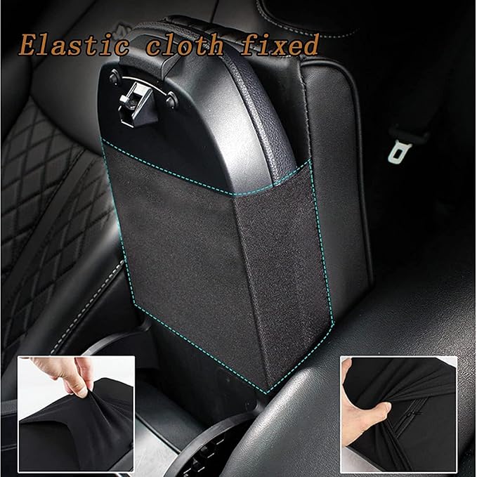 Car Center Console Cover, Memory Foam Car Armrest Cushion, Beige Auto Arm Rest Pad, Leather Arm Rest Covering Car, Hand Rest Pillow for SUV/Truck/Vehicle (No.2 Gray)