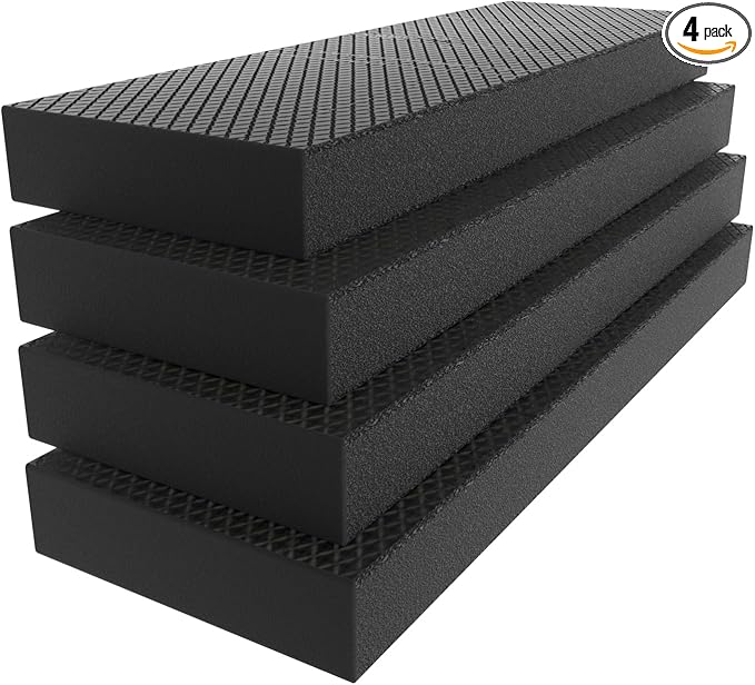 GWP04 Garage Wall Protector Car Door Protectors, Garage Accessories, Parking Stopper for Garage, Tool-Free, Designed in Germany (4-Pack Black)