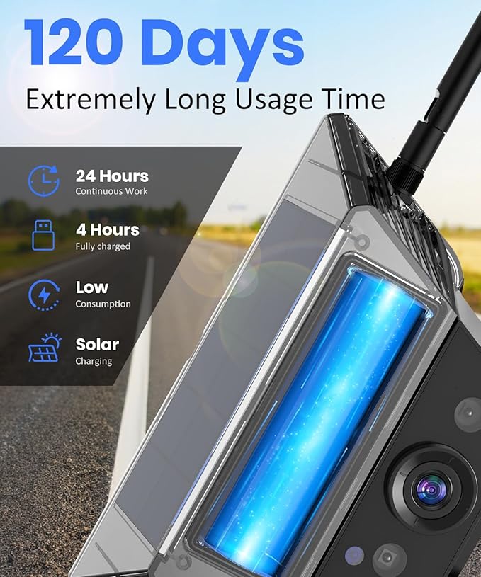 AUTO VOX Wireless Backup Camera Solar Magnetic: Portable Storage Bag Include,1-Min Easy Installation,5" 1080P Monitor, 380FT Signal Stable Coverage Back Up Camera for Truck, SUV, RV,Trailer, Van