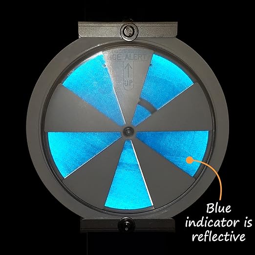 SmartSign Ice Alert Indicator Sign - 6 inch Diameter, Temperature-sensitive Mountable Roadway Reflector, Medical Grade Polycarbonate, Grey, Blue and White, Made in USA