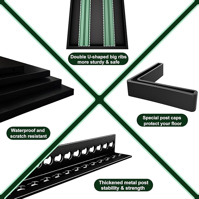 48" W Garage Shelving Heavy Duty，2500LBS Loads Adjustable Garage Storage Shelves, 5-Tier Metal Shelving Units and Storage Racks Heavy Duty, 48”W x 18”D x 78”H，Black…